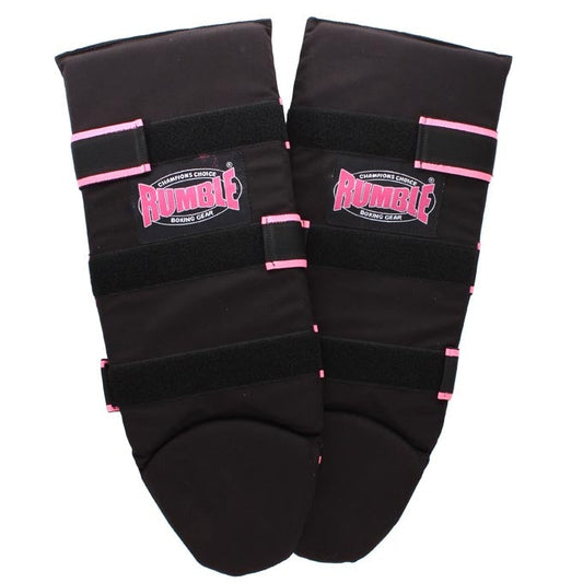 Rumble Shin guards Luxe 2.0 Black/Pink