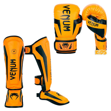 Venum Kickboxing Set Elite Neon Orange Kids