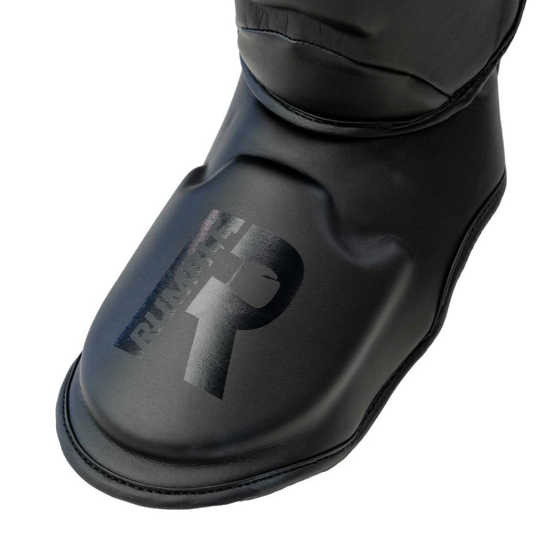 Rumble Shin guards Exclusive Black-Black 2.0