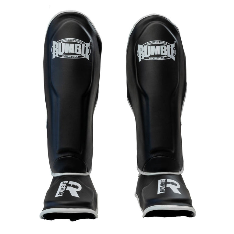 Rumble Shin guards Exclusive Black-White 2.0