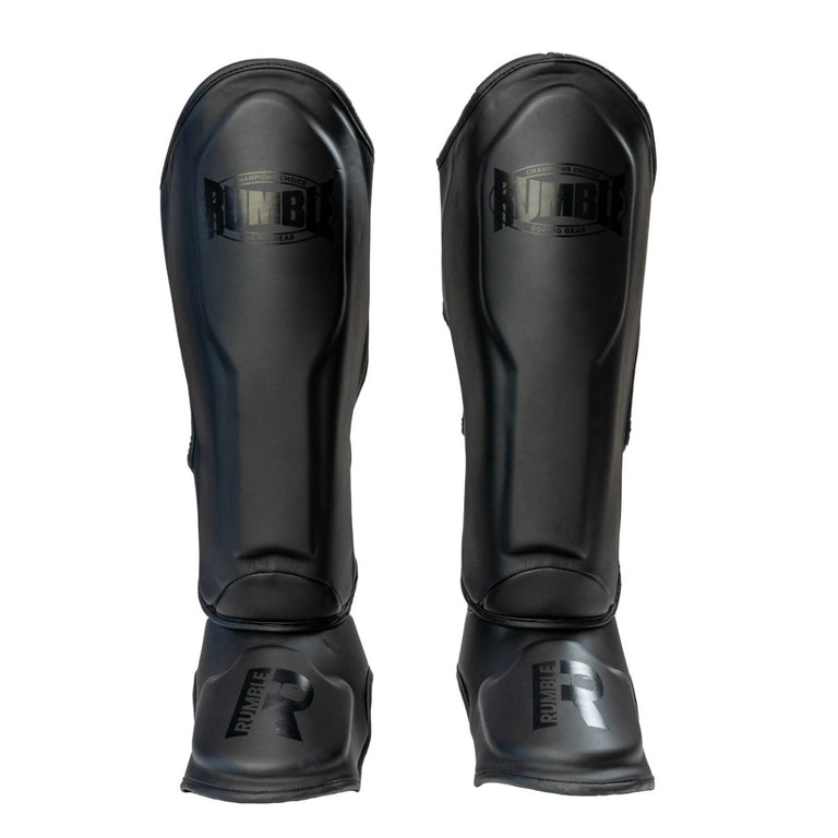 Rumble Shin guards Exclusive Black-Black 2.0