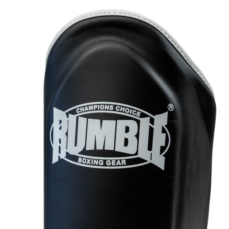 Rumble Shin guards Exclusive Black-White 2.0