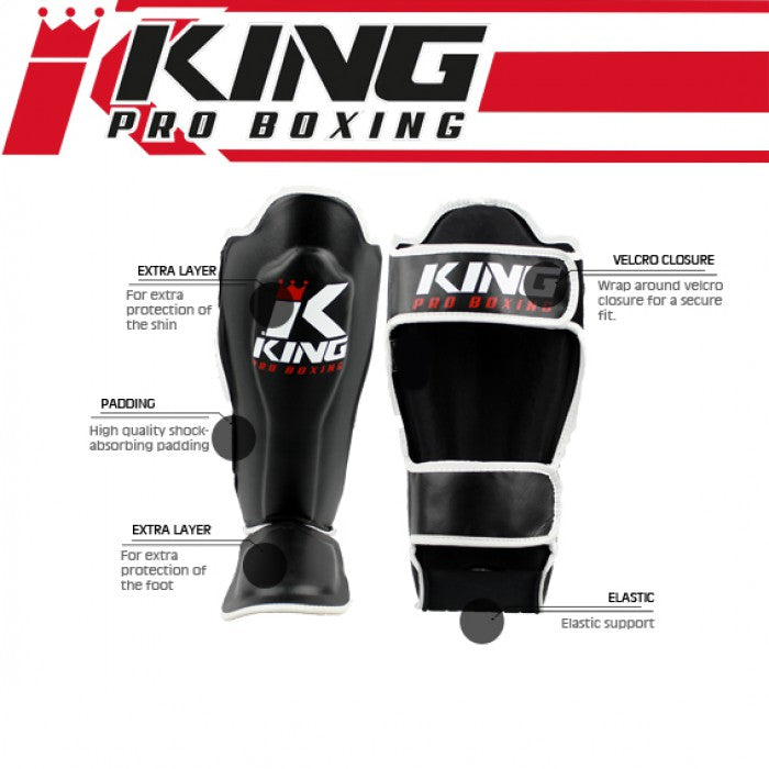 King Pro Boxing Shin Guard SG-3 White