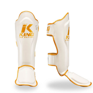 King Pro Boxing Shin guard SG-5 White/Gold