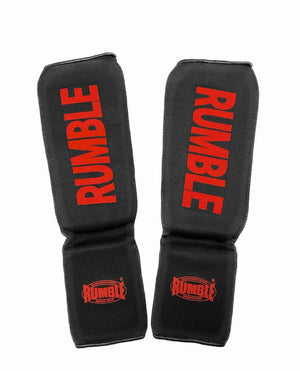 Rumble Shin Guards Sock 3.0 Black-Red