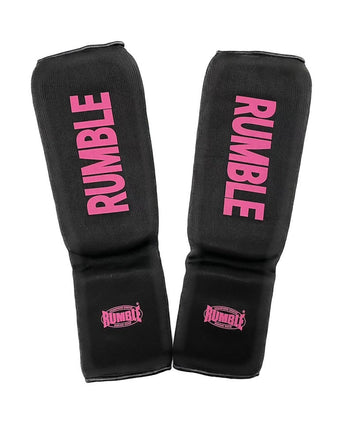 Rumble Shin Guards Sleeve 3.0 Black-Pink