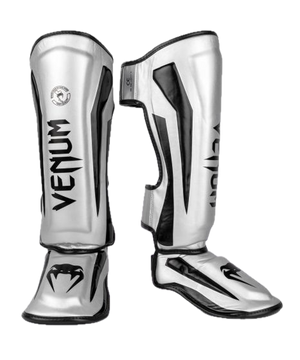 Venum Shin Guards Elite Silver/Black