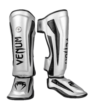 Venum Shin Guards Elite Silver/Black
