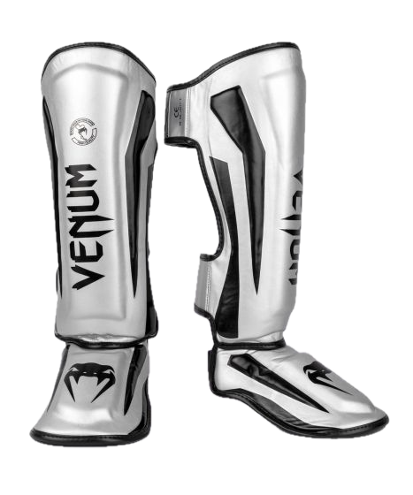 Venum Shin Guards Elite Silver/Black