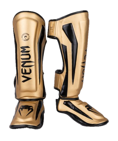Venum Shin Guards Elite Gold/Black