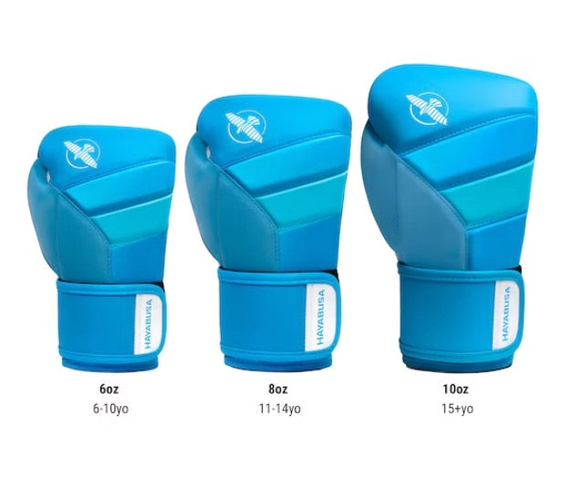 Hayabusa Boxing Gloves Kids T3 Neon Blue