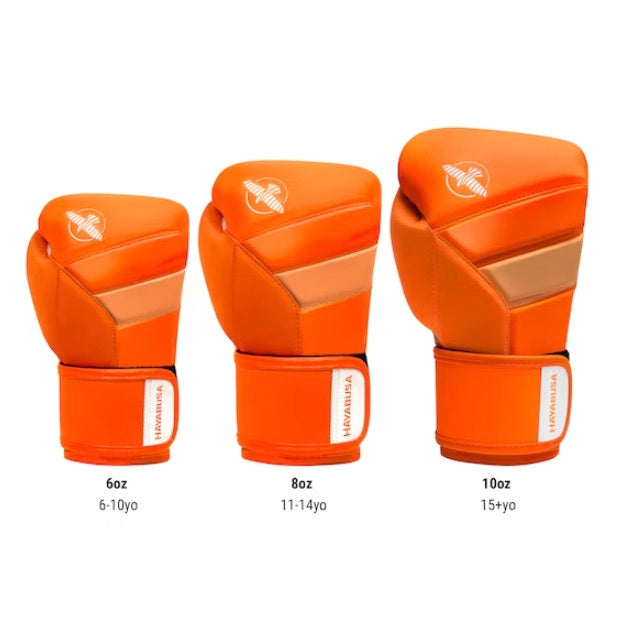 Hayabusa Boxing Gloves Kids T3 Neon Orange