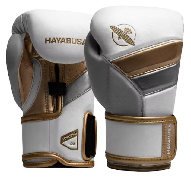 Hayabusa Boxing Gloves Kids T3 White - Gold