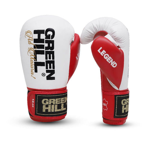 Green Hill Boxing Gloves Legend Gold Edition White/Red