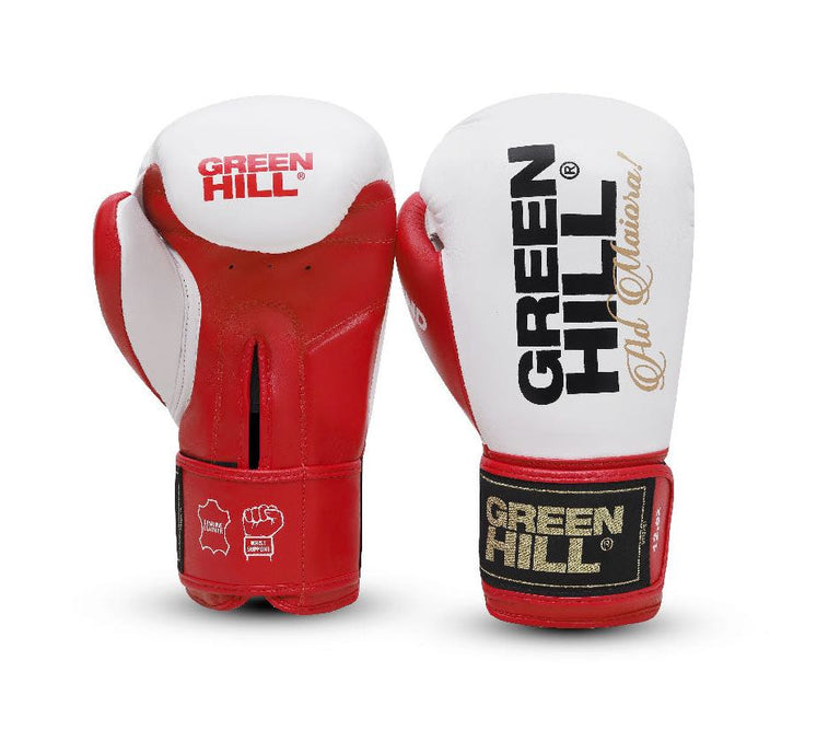 Green Hill Boxing Gloves Legend Gold Edition White/Red