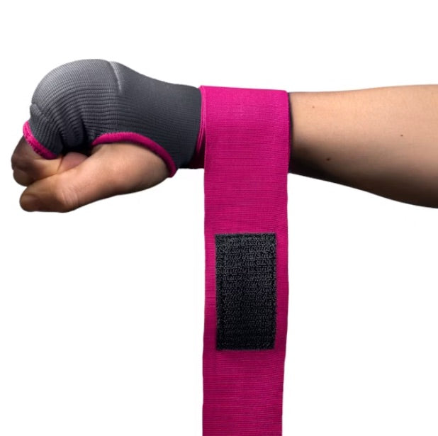 Hayabusa Inner Glove Quick Gel Hand Wraps Grey/Pink