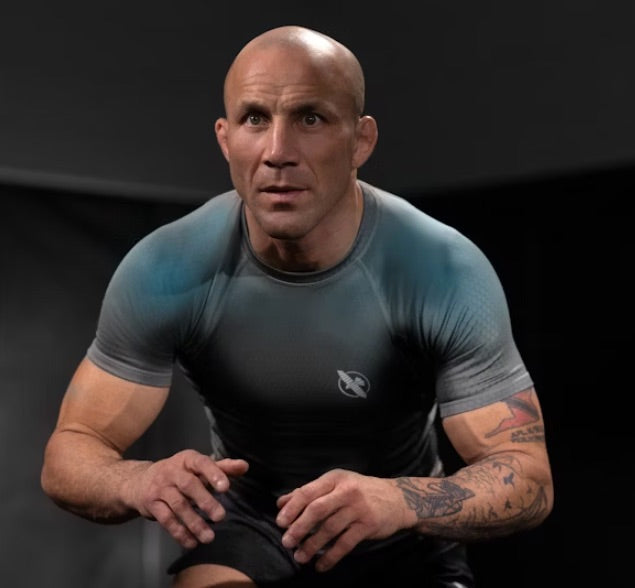 Hayabusa Rashguard Fusion Short Sleeve Grey/Aqua