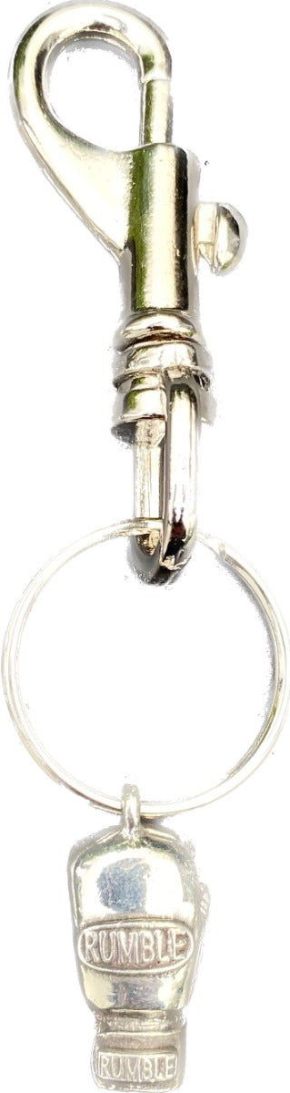 Rumble Keychain Boxing Glove Silver Color 1 piece Small