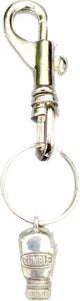 Rumble Keychain Boxing Glove Silver Color 1 piece Small