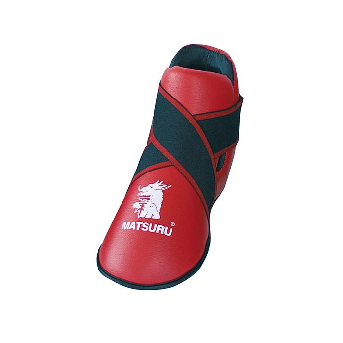 Matsuru Foot Protectors Kick Taekwondo Black Red