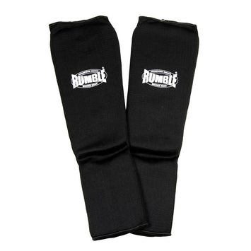 Rumble Shin Guards Sock Black-White