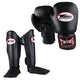 Twins Kickboxing Set Boxing glove BGVL-3 Black & Shin guard SGL-7 Black