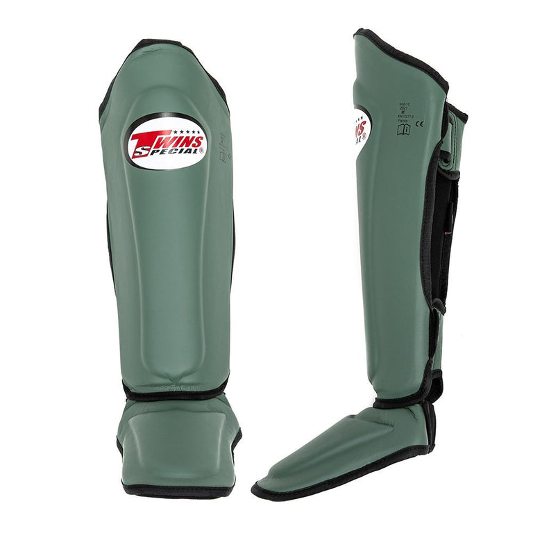 Twins Kickboxing Set Boxing glove BGVL-3 Military & Shin guard SGL-7 Military