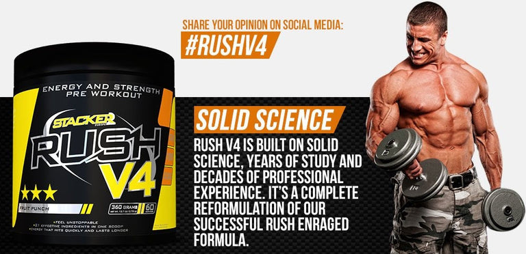Stacker2 Europe RUSH V4 60 Servings Orange