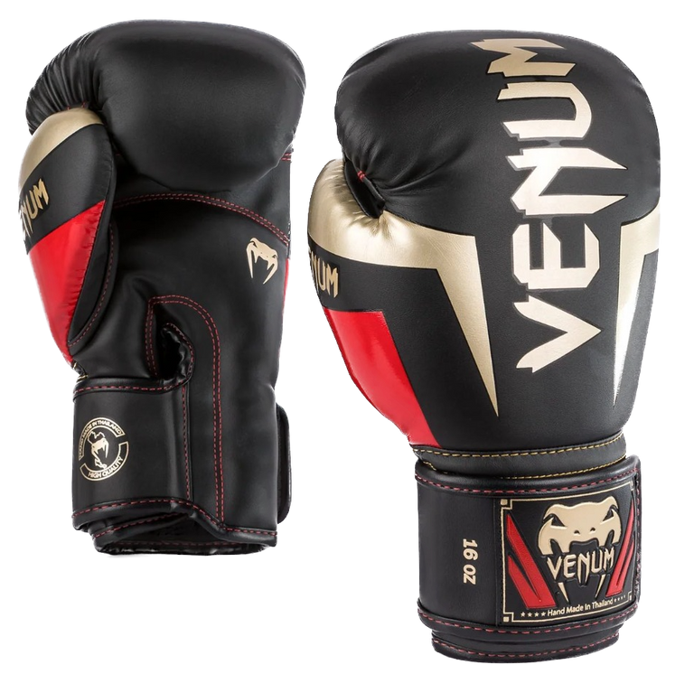 Venum Boxing Gloves Elite Black/Gold/Red