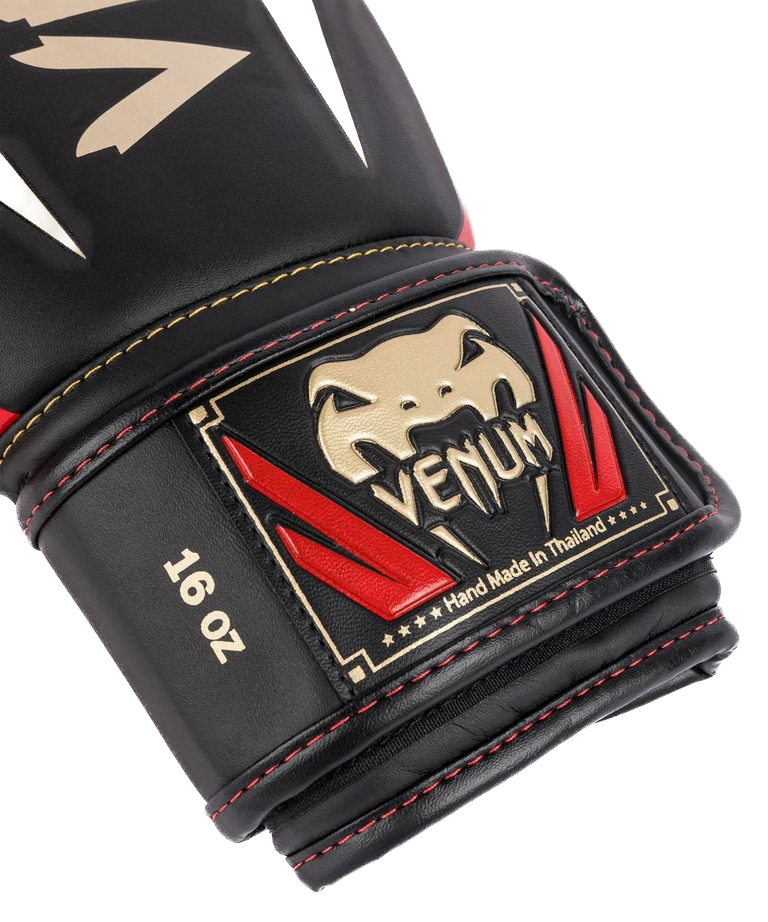 Venum Boxing Gloves Elite Black/Gold/Red