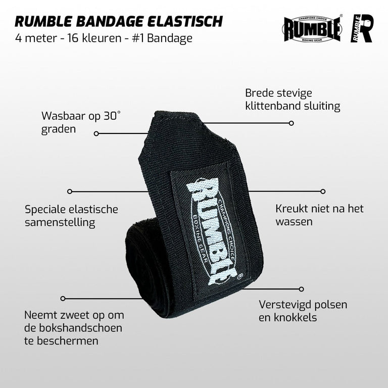 Rumble Boxing Hand Wraps 3 Pairs - 4 Meters - Orange/Red/Yellow